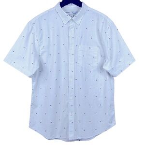 Old Navy The Oxford Preppy Slim Fit Watermelon Pin Stripe Button Down Shirt L